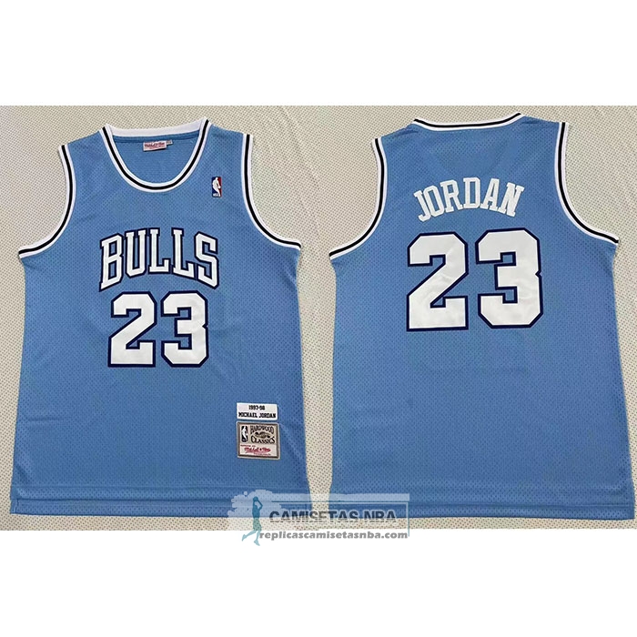 Camiseta Chicago Bulls Michael Jordan NO 23 Mitchell & Ness 1997-98 Azul1